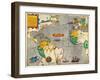 The Famous West Indian Voyage Made by the English Fleet of 23 Ships and Barkes-Baptista Boazio-Framed Giclee Print