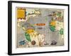 The Famous West Indian Voyage Made by the English Fleet of 23 Ships and Barkes-Baptista Boazio-Framed Giclee Print