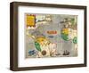 The Famous West Indian Voyage Made by the English Fleet of 23 Ships and Barkes-Baptista Boazio-Framed Giclee Print