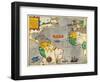 The Famous West Indian Voyage Made by the English Fleet of 23 Ships and Barkes-Baptista Boazio-Framed Giclee Print