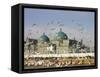 The Famous White Pigeons, Shrine of Hazrat Ali, Mazar-I-Sharif, Balkh Province, Afghanistan-Jane Sweeney-Framed Stretched Canvas