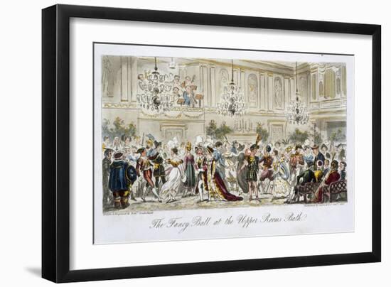 The Fancy Ball at the Upper Rooms, Bath, from The English Spy, by Charles Molloy Westmacott-Isaac Robert Cruikshank-Framed Giclee Print