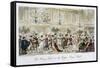 The Fancy Ball at the Upper Rooms, Bath, from The English Spy, by Charles Molloy Westmacott-Isaac Robert Cruikshank-Framed Stretched Canvas