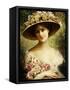 The Fancy Bonnet-Emile Vernon-Framed Stretched Canvas