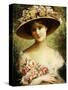 The Fancy Bonnet-Emile Vernon-Stretched Canvas