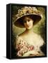 The Fancy Bonnet-Emile Vernon-Framed Stretched Canvas