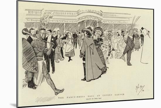 The Fancy-Dress Ball at Covent Garden-Phil May-Mounted Giclee Print