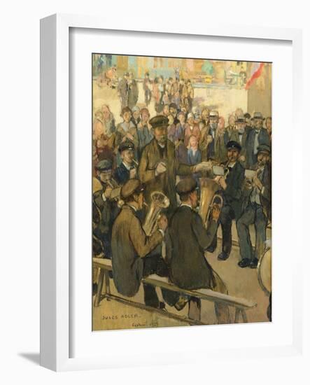 The Fanfare, 1927 (Oil on Canvas)-Jules Adler-Framed Giclee Print