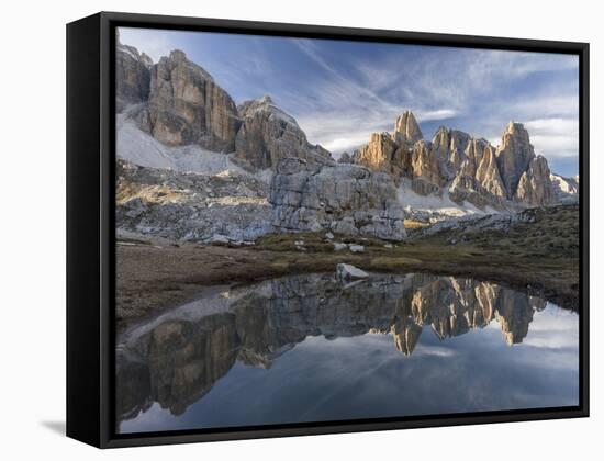 The Fanis Mountains Seen from Val Travenanzes , the Dolomites Near Cortina D'Ampezzo-Martin Zwick-Framed Stretched Canvas