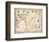 The Far East (from a portolan atlas, 1571)-Fernao Vaz Douado-Framed Premium Giclee Print