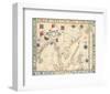 The Far East (from a portolan atlas, 1571)-Fernao Vaz Douado-Framed Premium Giclee Print