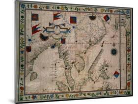 The Far East, from a Portolan Atlas, by Fernao Vaz Dourado, 1570-null-Mounted Giclee Print