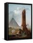 The Farandole Amidst Egyptian Monuments-Hubert Robert-Framed Stretched Canvas