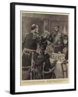 The Farewell Luncheon on Board the Ophir the Parting Pledge-Frederic De Haenen-Framed Giclee Print