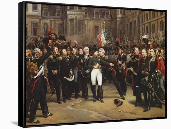 The Farewells of Fontainebleau, 20th April 1814-Horace Vernet-Framed Stretched Canvas