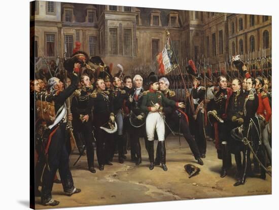The Farewells of Fontainebleau, 20th April 1814-Horace Vernet-Stretched Canvas