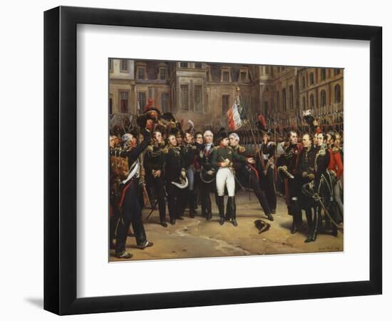 The Farewells of Fontainebleau, 20th April 1814-Horace Vernet-Framed Giclee Print