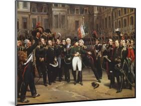 The Farewells of Fontainebleau, 20th April 1814-Horace Vernet-Mounted Giclee Print
