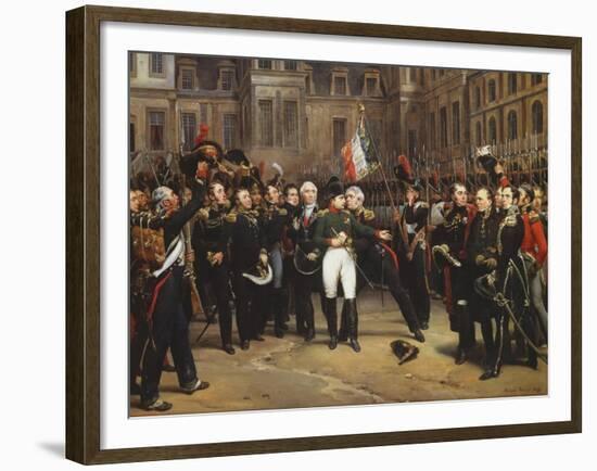 The Farewells of Fontainebleau, 20th April 1814-Horace Vernet-Framed Giclee Print