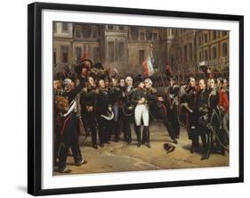 The Farewells of Fontainebleau, 20th April 1814-Horace Vernet-Framed Giclee Print