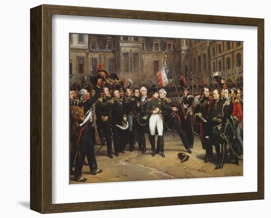 The Farewells of Fontainebleau, 20th April 1814-Horace Vernet-Framed Giclee Print