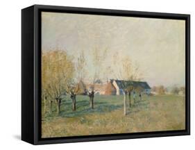 The Farm, 1874-Alfred Sisley-Framed Stretched Canvas