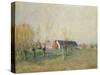 The Farm, 1874-Alfred Sisley-Stretched Canvas