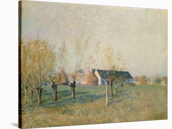 The Farm, 1874-Alfred Sisley-Stretched Canvas