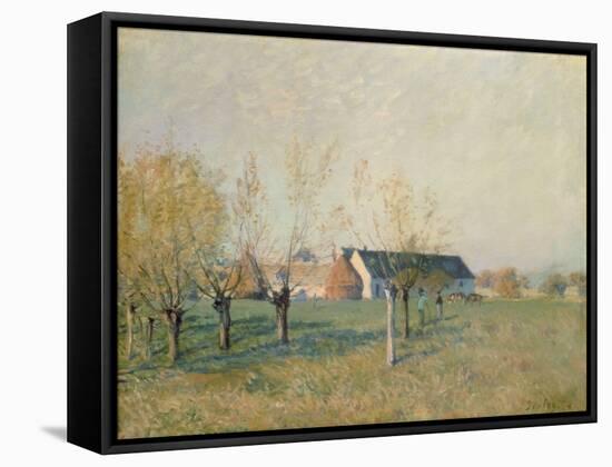 The Farm, 1874-Alfred Sisley-Framed Stretched Canvas