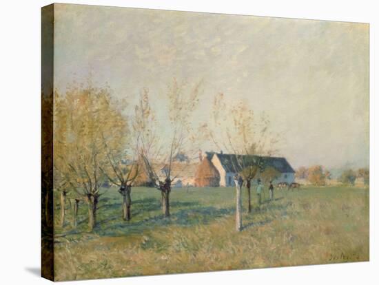 The Farm, 1874-Alfred Sisley-Stretched Canvas