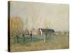 The Farm, 1874-Alfred Sisley-Stretched Canvas