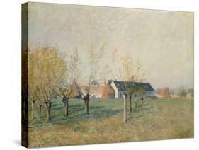 The Farm, 1874-Alfred Sisley-Stretched Canvas