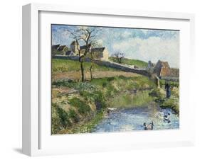 The Farm at Osny, 1883-Camille Pissarro-Framed Giclee Print