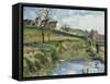 The Farm at Osny, 1883-Camille Pissarro-Framed Stretched Canvas