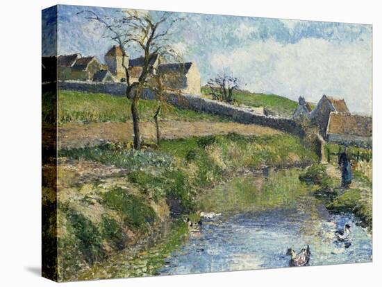 The Farm at Osny, 1883-Camille Pissarro-Stretched Canvas