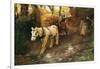 The Farm Gate, 1908 (Oil on Canvas)-Harold Harvey-Framed Giclee Print