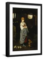 The Farm Girl-F. Ducale-Framed Giclee Print