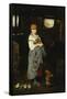The Farm Girl-F. Ducale-Framed Stretched Canvas