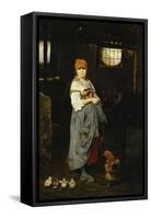 The Farm Girl-F. Ducale-Framed Stretched Canvas