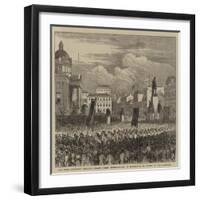 The Farm Labourers' Lock-Out, Trades' Union Demonstration at Manchester in Favour of the Labourers-null-Framed Giclee Print