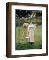 The Farm Maid, 1887-Alfred Roll-Framed Giclee Print