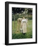 The Farm Maid, 1887-Alfred Roll-Framed Giclee Print