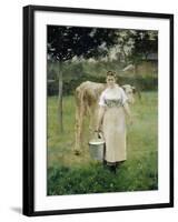 The Farm Maid, 1887-Alfred Roll-Framed Giclee Print