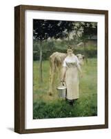 The Farm Maid, 1887-Alfred Roll-Framed Giclee Print