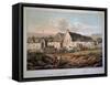 The Farm of La Haye Sainte, from 'An Historical Account of the Battle of Waterloo' Published 1817-null-Framed Stretched Canvas