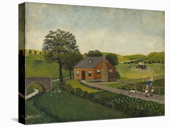 The Farm (Oil on Canvas)-John Kane-Stretched Canvas