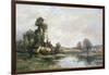 The Farm on the Pond-Maurice Levis-Framed Giclee Print