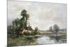 The Farm on the Pond-Maurice Levis-Mounted Giclee Print