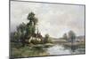 The Farm on the Pond-Maurice Levis-Mounted Giclee Print