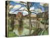 The Farm Pond, 1940 (Oil on Canvas)-John Northcote Nash-Stretched Canvas